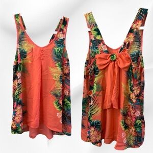 Candies Bow Back Tropical Floral NWT MSRP $38 Size Small